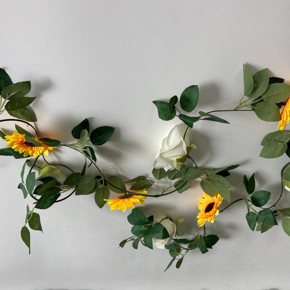 4 count Rose Floral Vines Garlands Pink Red Yellow Blush White Burgundy Ivory